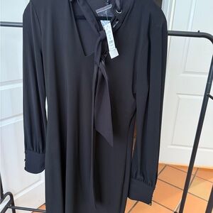 White House Black Market Black Long Sleeve Dress